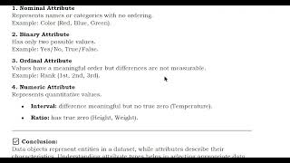 Data Objects and Attribute Types