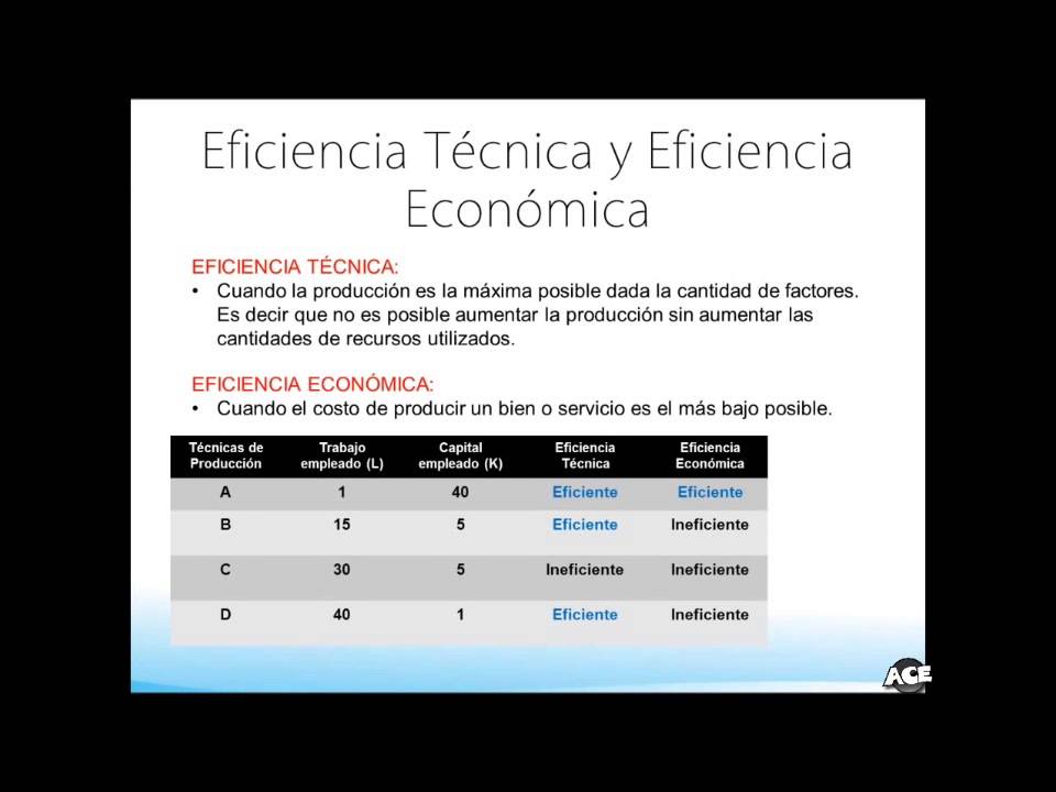 Ejemplos De Eficiencia Economica