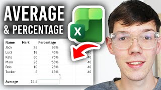 Average and Percentage Formula In Excel - Step By Step