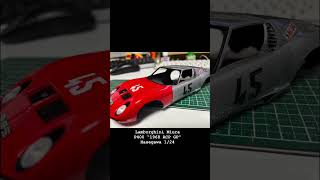 Lamborghini Miura P400 “1968 ACP GP” Hasegawa 1/24ベッドライト周りはタイプS、テールランプはタイプSV。組み立てが難しいキットでした#miura