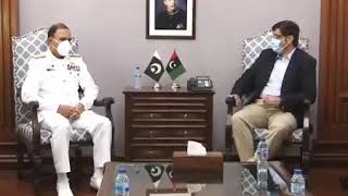 CNS ADMIRAL MUHAMMAD AMJAD KHAN NIAZI CALLED ON CHIEF MINISTER SINDH SYED MURAD ALI SHAH AT KARACHI