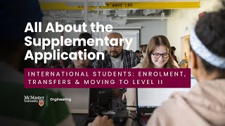 All about the Supplementary Application | McMaster Engineering