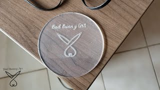 Can you DIY engrave acrylic with a Cricut? BBA uses the Cricut Maker to etch a logo onto a coaster.