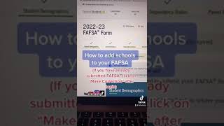 How to add schools to your FAFSA