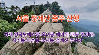 서울\u0026경기 청계산 종주산행, 양재 양곡도매시장-옥녀봉-매바위-매봉-망경대-석기봉-이수봉-국사봉-청계산주차장