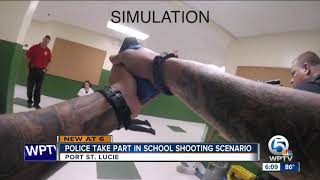 Police take part in shooting scenario