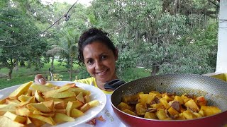 FRUTA PÃO COM CARNE DE SOL- BATATA FRITA DE FRUTA PÃO-  COMPRINHAS PRA DOAÇÃO COMPARANDO PREÇO