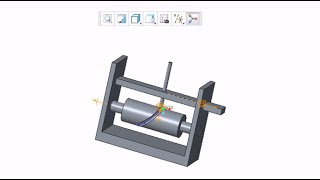 PTC Creo(Pro/E) Cylindrical Cam Mechanism (円筒カム機構　アニメーション)