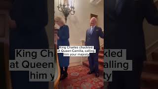 Sweet moment when King Charles chuckled at Queen Camilla, calling him your majesty