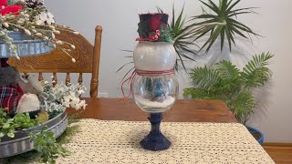 DIY Dollar Tree Snowman Globe