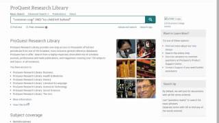 Proquest Research Library Tutorial