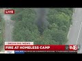 Fire at Atlanta homeless encampment