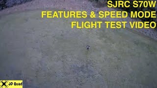 SJRC S70W Drone Features \u0026 Speed Mode Flight Test Video