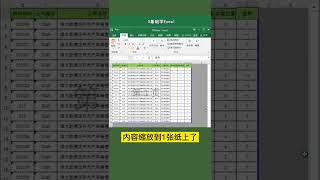 Excel之一张纸打印超宽横向表格#excel #excel办公小技巧 #excel技巧