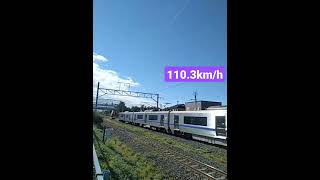 JR北海道 函館線733系 快速はこだてライナー 2021/9/24 8:57 桔梗駅 110.3km/h #shorts