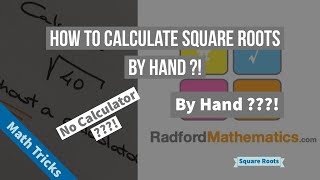 Square Roots By Hand | No Calculator | By Hand