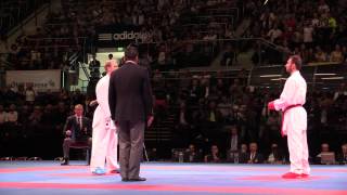 Noah BITSCH vs Serkan YAGCI, bronze medal fight Male Kumite -75 Kg. 2014 World Karate Championships