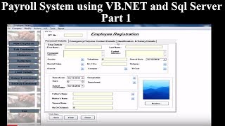 Payroll system step by step using Vb.net and Sql Server Part 1