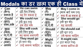 Modal helping verb hindi | Modal Auxiliary Verbs | अंग्रेजी पढ़ना सीखें |  English Speaking Practice