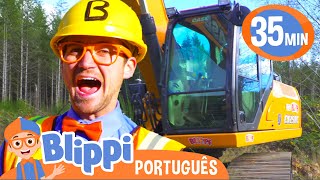 Blippi Visita uma Construção! | Blippi em Português | Vídeos Educativos para Cri