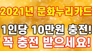 [2021년 문화누리카드 1인당 10만원 충전 꼭 충전받으세요!!!]#2021년문화누리카드충전 #3.1경제독립tv