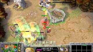 【血法火葬场流对冰火】魔兽争霸大帝HUM vs HumanHaja LR超清版