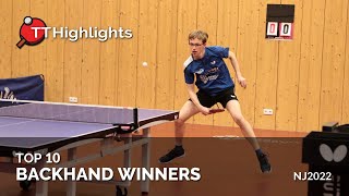 TOP 10 BACKHAND WINNERS | 2023-02-06 | Eredivisie najaar 2022 | #tafeltennis #tabletennis