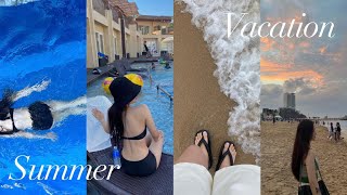 vlog 여름 감성 자극하는 여행 브이로그🌊✨| 우리의 세번째 여름🌱• 가평 리조트, 강릉 여행 • 삼겹살,조개구이,초당순두부,초옥이커피,휴게소 먹방 • 커플 브이로그