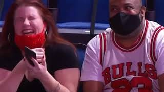 The announcers trolled this fan's Jordan jersey but the Bulls are now hooking him up with a real one