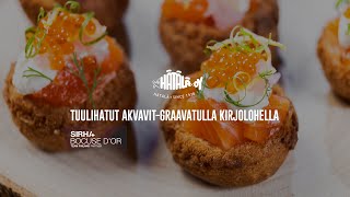 Tuulihatut akvavit-graavatulla kirjolohella | Bocuse d'Or x Hätälä ja Järvikylä