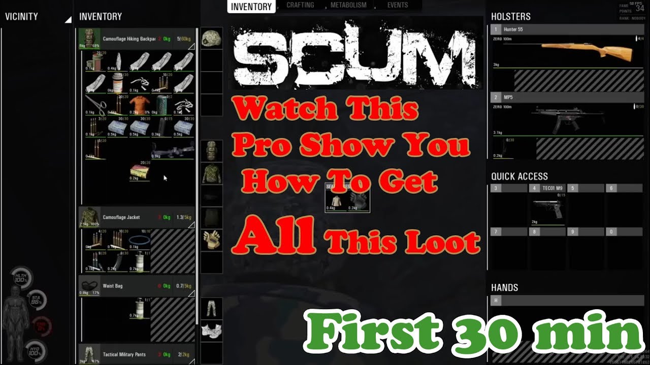 Scum Best: Loot And Beginner Guide Food Weapons Clothes For 2018 A Must ...