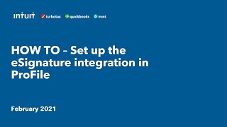 How To - Set up the eSignature integration in ProFile