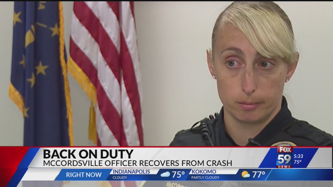 McCordsville Police Officer Seriously Injured In Line Of Duty Returns ...