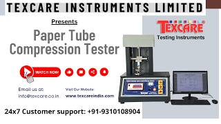 Paper Tube Compression Tester, Collapsing Strength Tester, Paper Tube Crush Tester