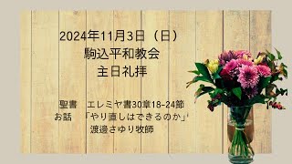 宣教「やり直しはできるのか」渡邊さゆり牧師　2024年11月3日駒込平和教会主日礼拝メッセージ部分