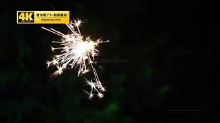 【4K】手持ち花火12／夜景動画素材（著作権フリー／商用利用可）