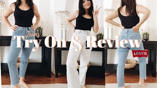 LEVI'S 501 SKINNY & RIBCAGE JEAN TRY ON REVIEW | Petite Perspective