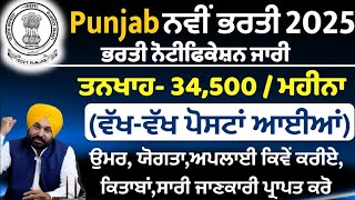 ਪੰਜਾਬ 'ਚ ਆਈ ਸਭ ਤੋਂ ਵੱਡੀ ਭਰਤੀ | Punjab Govt Jobs Jan 2025|Latest Punjab Govt Jobs 2025| Meet Academy