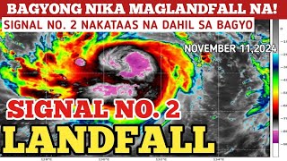 BAGYONG NIKA MAGLANDFALL NA! NOVEMBER 11,2024 PAGASA WEATHER UPDATE