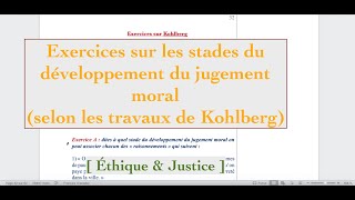 Éthique \u0026 Justice | Capsule 13 | Exercices sur les stades du développement du jugement moral