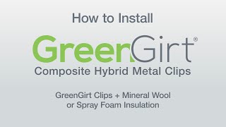 How to Install GreenGirt Composite Metal Hybrid (CMH) Clips