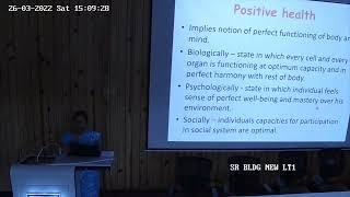 Positive Health concept of Well Being Dr. Shweta Mangal