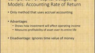 Benefits and disadvantages of Payback ARR NPV and IRR