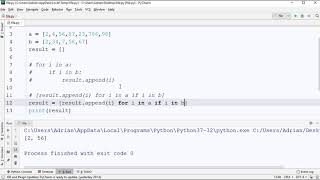 #42 Exercise: Common Elements | List Comprehension| Python Tutorial for Beginners