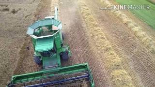 Finishing up the 2016 wheat harvest, wait who's driving the combine?