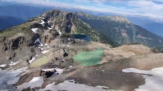 Mt. Tilley, Monashee mountains, B.C. Down climbing the ridge from the summit.