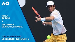Nuno Borges v Alejandro Davidovich Fokina Extended Highlights | Australian Open 2024 Second Round