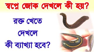 স্বপ্নে জোক দেখলে কি হয় | shopne jok dekhle ki hoy | সপনে জোঁক কামর দিলে ব্যাখ্যা | sopne jok dekha