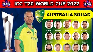 ICC T20 World Cup 2022 - Australia Best Squad | T20 World Cup 2022 Australia Squad