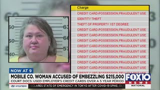 Mobile County woman accused of embezzling around $200,000